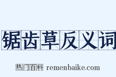 锯齿草反义词是什么意思的图片